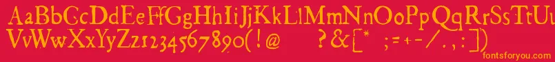 Georglight Font – Orange Fonts on Red Background