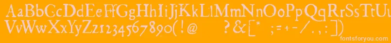 Georglight Font – Pink Fonts on Orange Background