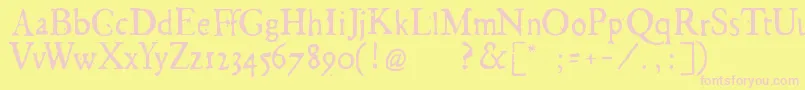 Georglight Font – Pink Fonts on Yellow Background
