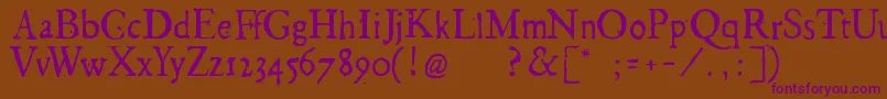 Georglight Font – Purple Fonts on Brown Background