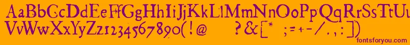 Georglight Font – Purple Fonts on Orange Background