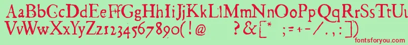Georglight Font – Red Fonts on Green Background
