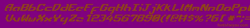 EnsignFlandryItalic Font – Brown Fonts on Purple Background