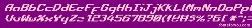 EnsignFlandryItalic Font – Pink Fonts on Purple Background