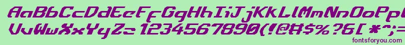 EnsignFlandryItalic Font – Purple Fonts on Green Background