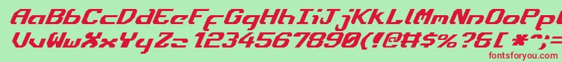 EnsignFlandryItalic Font – Red Fonts on Green Background