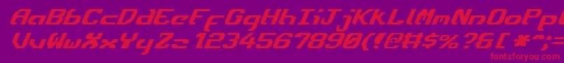 EnsignFlandryItalic Font – Red Fonts on Purple Background