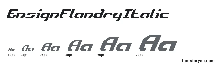 EnsignFlandryItalic Font Sizes