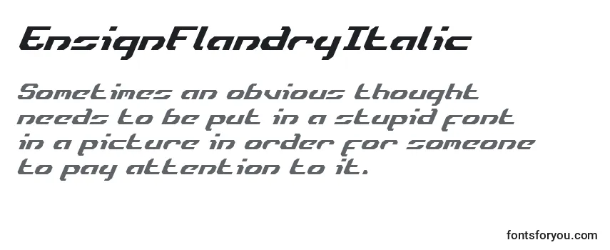 EnsignFlandryItalic Font