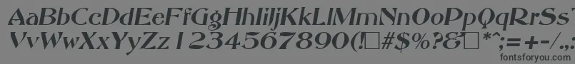 フォントAbottoldstyleItalic – 黒い文字の灰色の背景