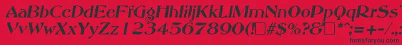 AbottoldstyleItalic Font – Black Fonts on Red Background