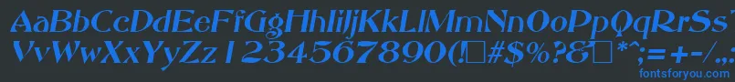 AbottoldstyleItalic Font – Blue Fonts on Black Background