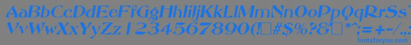 AbottoldstyleItalic Font – Blue Fonts on Gray Background