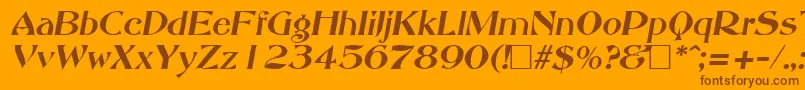 AbottoldstyleItalic Font – Brown Fonts on Orange Background