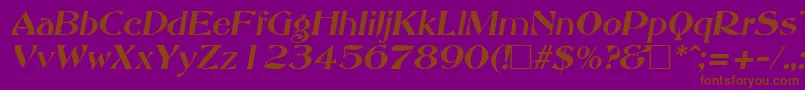 AbottoldstyleItalic Font – Brown Fonts on Purple Background
