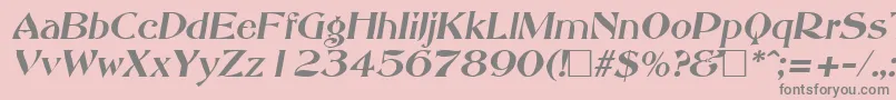 AbottoldstyleItalic Font – Gray Fonts on Pink Background