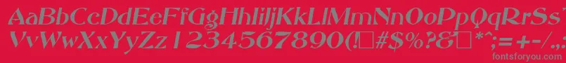 Czcionka AbottoldstyleItalic – szare czcionki na czerwonym tle