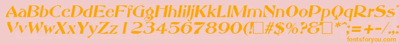 AbottoldstyleItalic Font – Orange Fonts on Pink Background