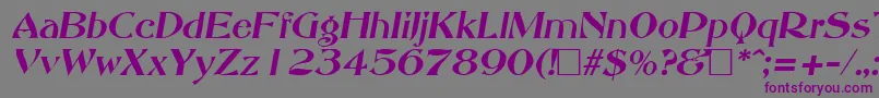 AbottoldstyleItalic Font – Purple Fonts on Gray Background