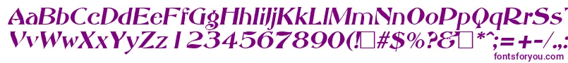 AbottoldstyleItalic Font – Purple Fonts on White Background