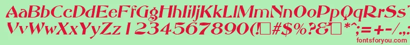 AbottoldstyleItalic Font – Red Fonts on Green Background