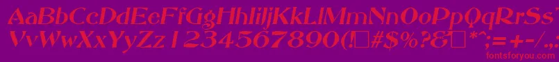 AbottoldstyleItalic Font – Red Fonts on Purple Background