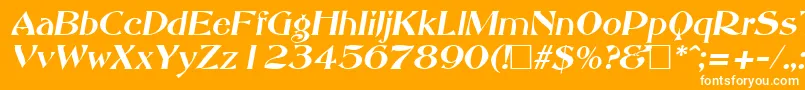 AbottoldstyleItalic Font – White Fonts on Orange Background