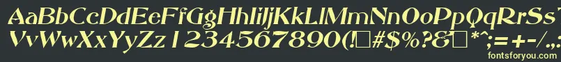 AbottoldstyleItalic Font – Yellow Fonts on Black Background