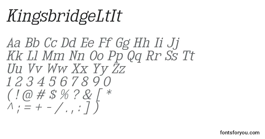 KingsbridgeLtIt Font – alphabet, numbers, special characters