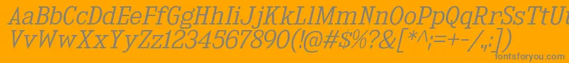 KingsbridgeLtIt Font – Gray Fonts on Orange Background