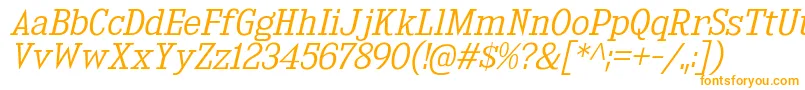 KingsbridgeLtIt Font – Orange Fonts on White Background