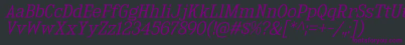 KingsbridgeLtIt Font – Purple Fonts on Black Background