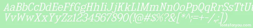 KingsbridgeLtIt Font – White Fonts on Green Background