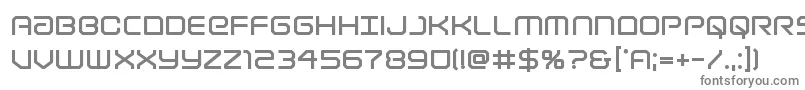 Lightbrigadebold-fontti – harmaat kirjasimet valkoisella taustalla