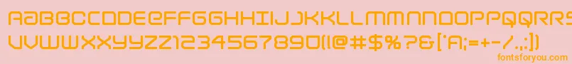 Lightbrigadebold Font – Orange Fonts on Pink Background