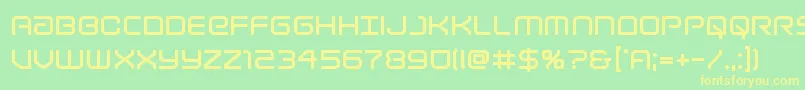 Lightbrigadebold Font – Yellow Fonts on Green Background