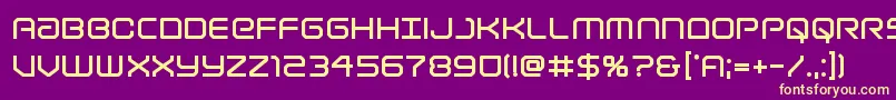 Lightbrigadebold Font – Yellow Fonts on Purple Background