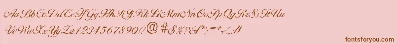 BallantinesrandomLightRegular-fontti – ruskeat fontit vaaleanpunaisella taustalla