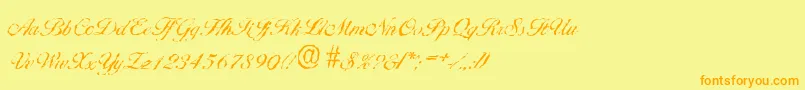 Police BallantinesrandomLightRegular – polices orange sur fond jaune