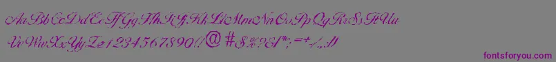 BallantinesrandomLightRegular Font – Purple Fonts on Gray Background