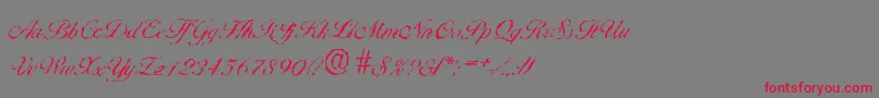 BallantinesrandomLightRegular-Schriftart – Rote Schriften auf grauem Hintergrund