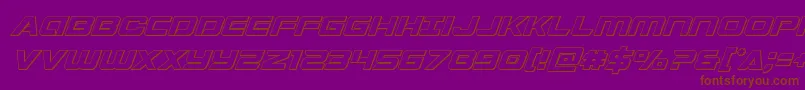 Шрифт Stardusteroutital – коричневые шрифты на фиолетовом фоне