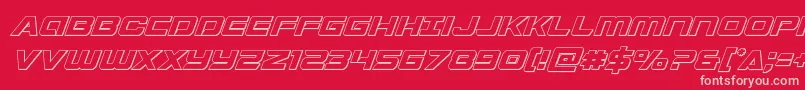 Stardusteroutital Font – Pink Fonts on Red Background