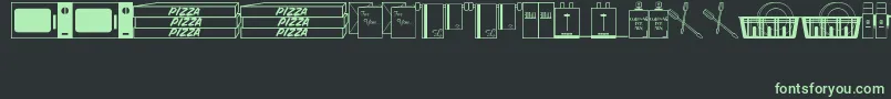 フォントThese – 黒い背景に緑の文字