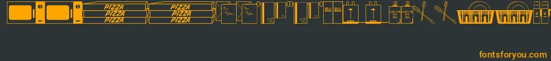 フォントThese – 黒い背景にオレンジの文字