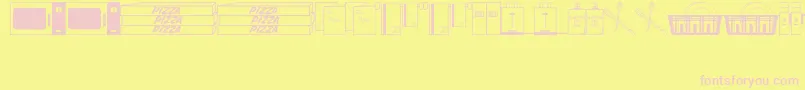 Czcionka These – różowe czcionki na żółtym tle