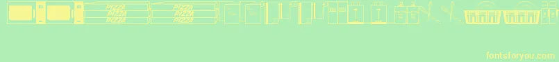 These Font – Yellow Fonts on Green Background