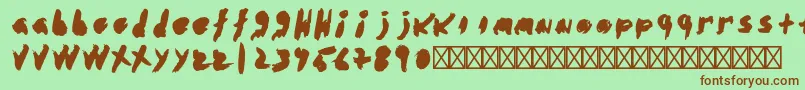 Шрифт AbstractoRegular – коричневые шрифты на зелёном фоне