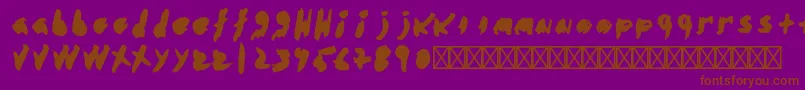 Шрифт AbstractoRegular – коричневые шрифты на фиолетовом фоне