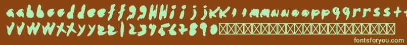 Шрифт AbstractoRegular – зелёные шрифты на коричневом фоне
